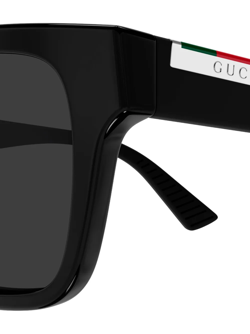 Gucci Eyewear Zonnebril met rechthoekig montuur Zwart