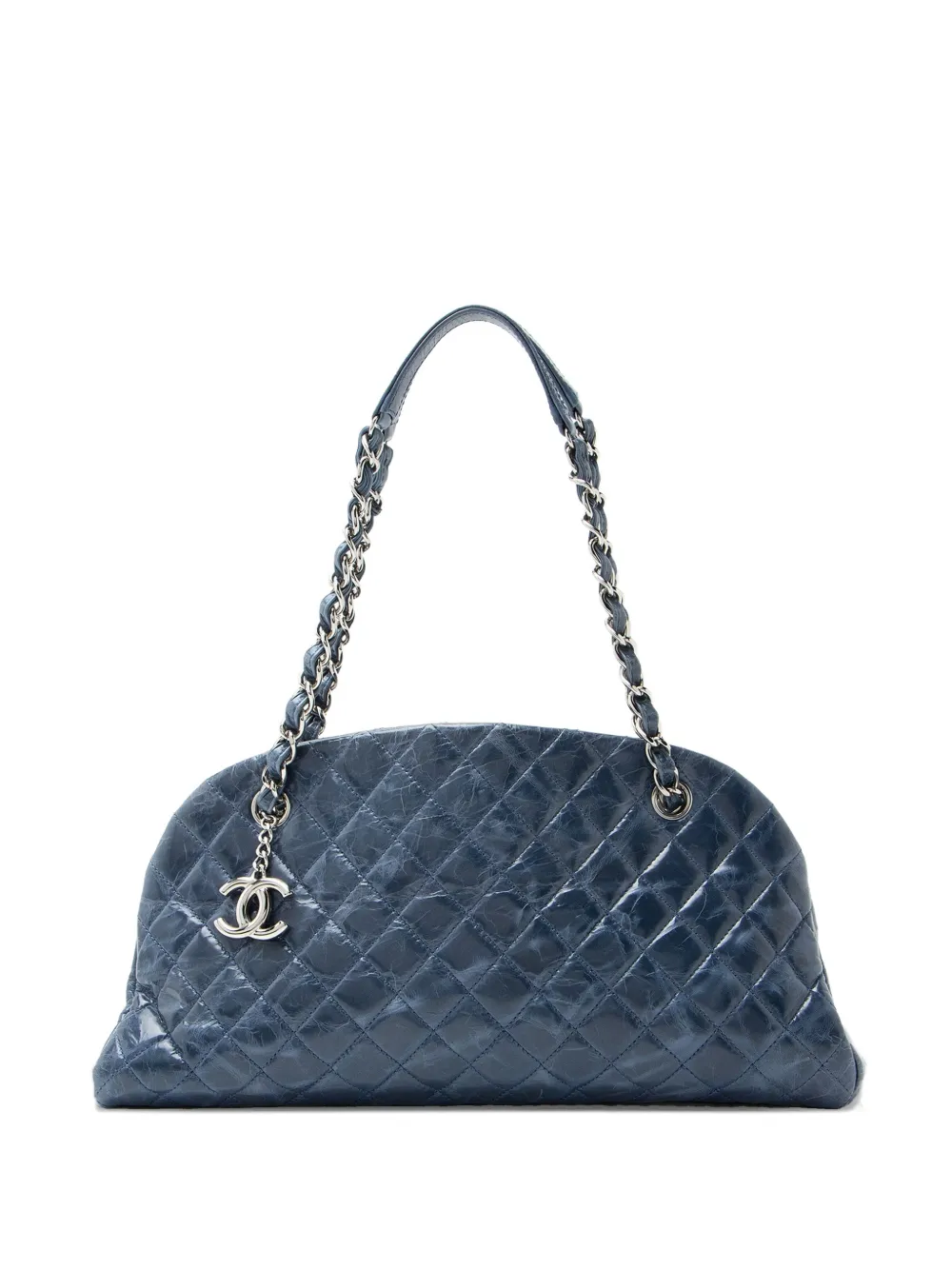 CHANEL Pre-Owned 2011 Glazed Just Mademoiselle Bowler shoulder bag - Blu