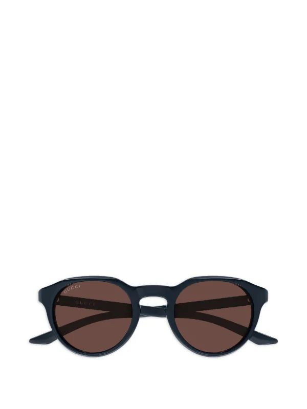 Gucci Eyewear ラウンドフレーム サングラス | ブラック | FARFETCH JP