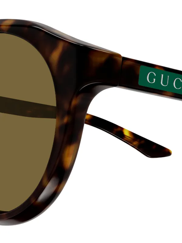 GUCCI ラウンド型サングラス ブラウン Gucci Eyewear ラウンドフレーム サングラス | ブラウン | FARFETCH JP