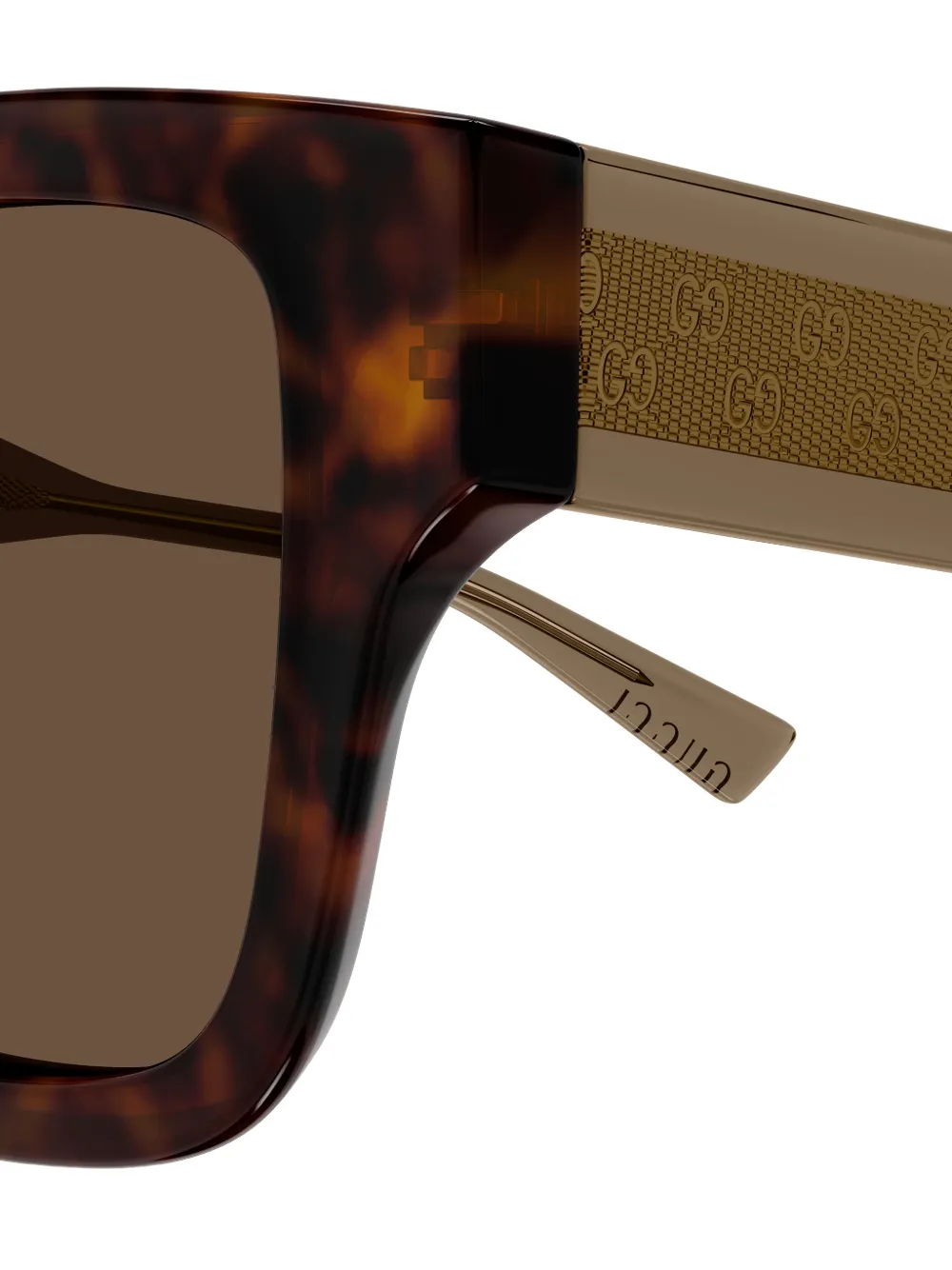 Gucci Eyewear Zonnebril met vierkant montuur Bruin