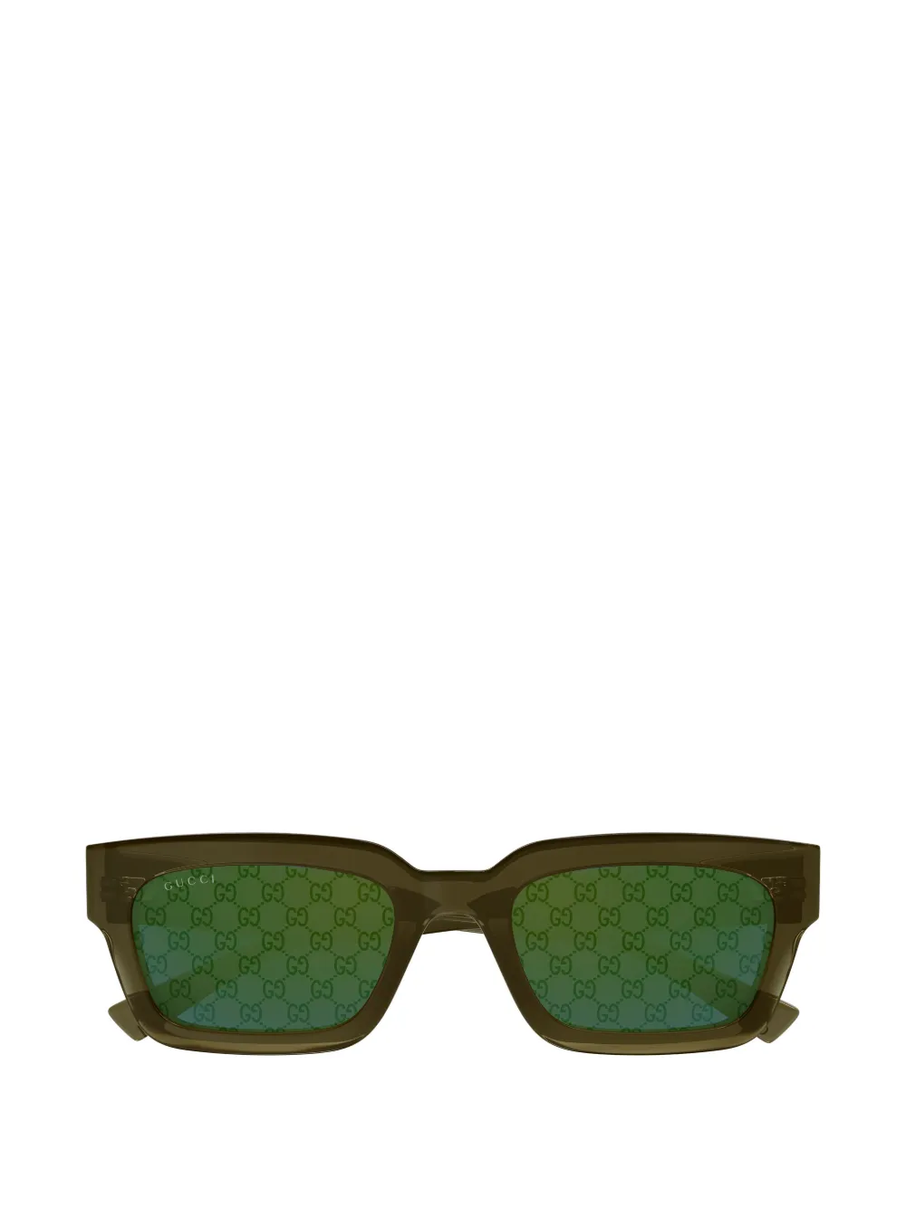 Gucci Eyewear monogram square-frame sunglasses - Verde
