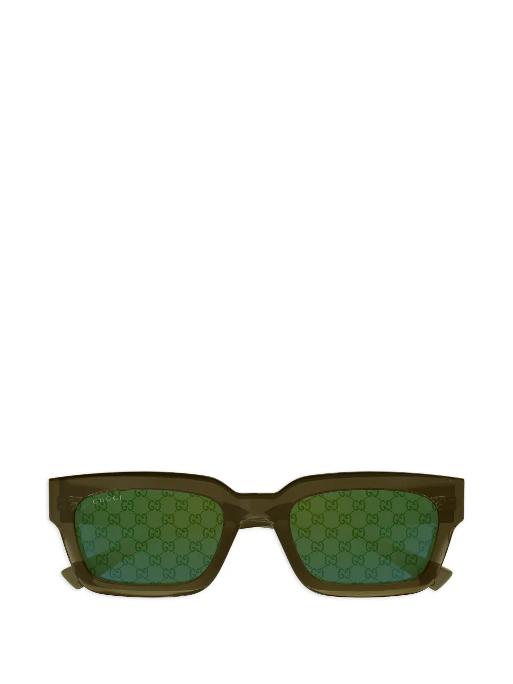 Gucci Eyewear monogram square-frame sunglasses - Verde