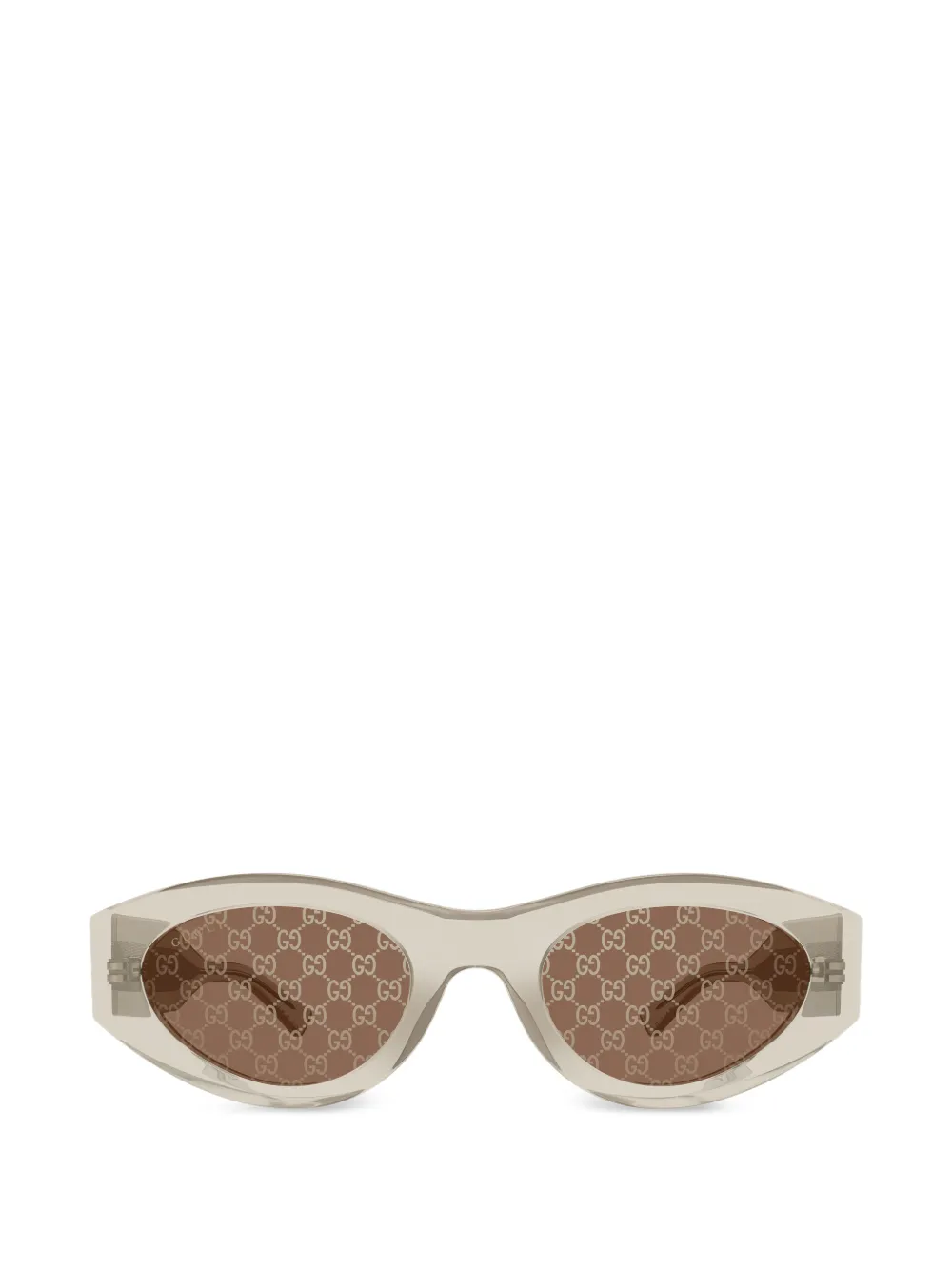 Gucci Eyewear geometric-frame logo sunglasses - Giallo