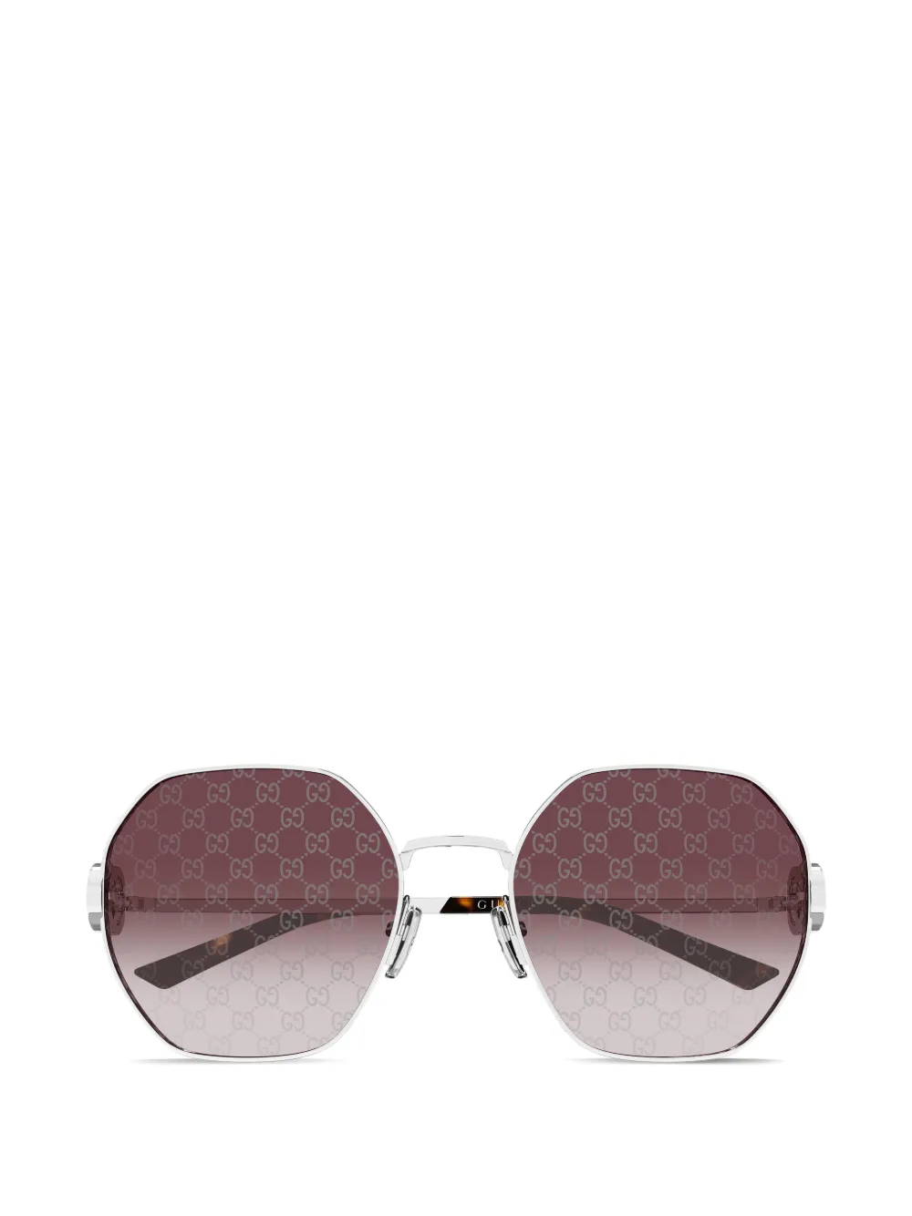 Gucci Eyewear geometric-frame logo sunglasses - Argento
