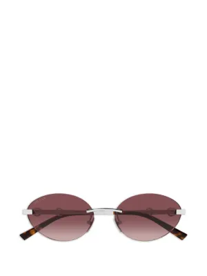 Guccci オーバルサングラス Gucci Eyewear オーバル サングラス | シルバートーン | FARFETCH JP