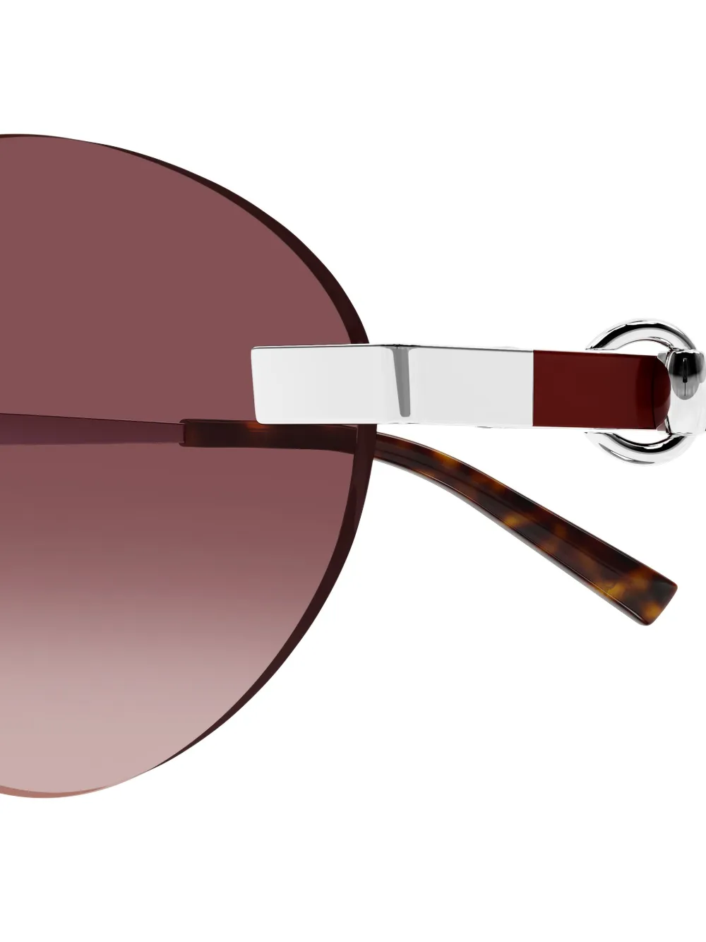  Gucci Eyewear Round-frame Sunglasses - Silver 