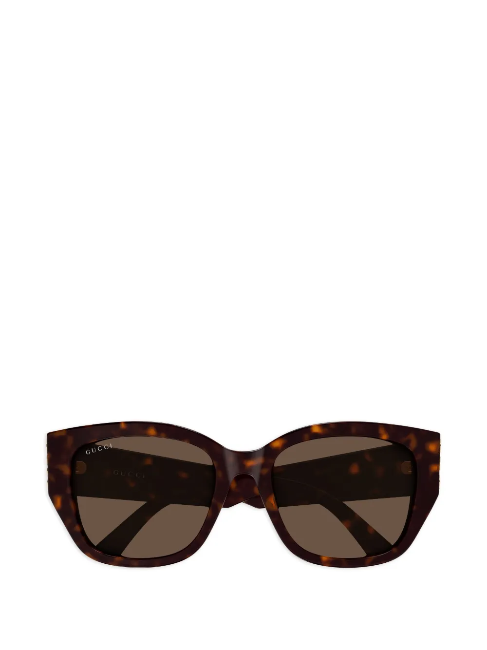 Gucci Eyewear cat-eye logo sunglasses - Marrone