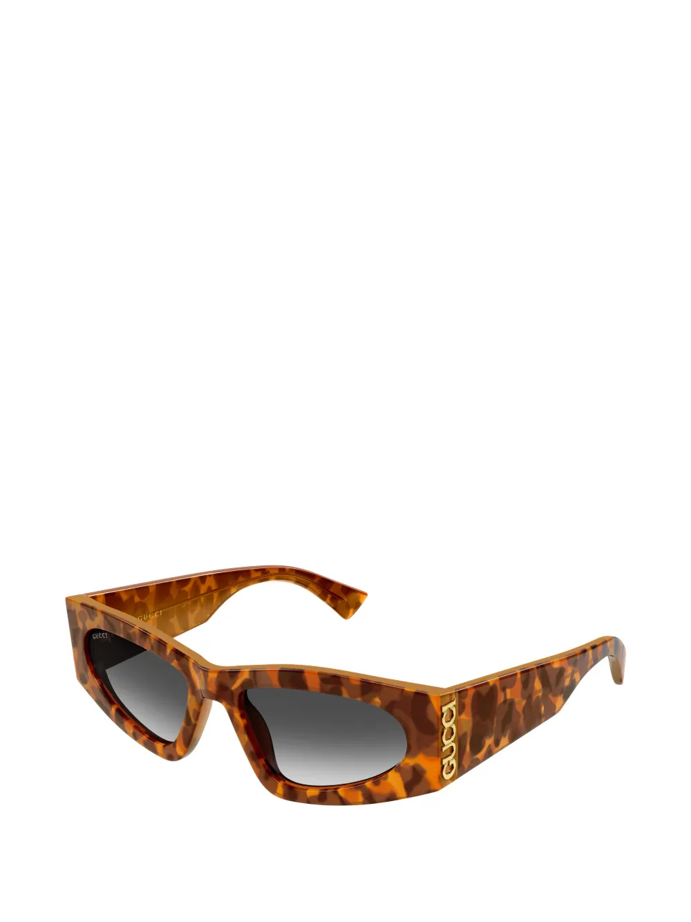Gucci Eyewear Zonnebril met geometrisch montuur Bruin