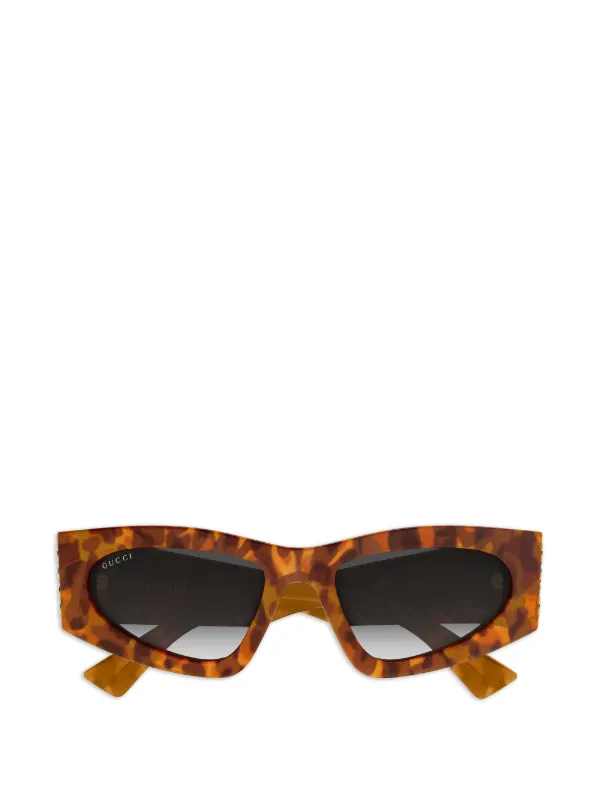 Gucci Eyewear ジオメトリックフレーム サングラス | ブラウン