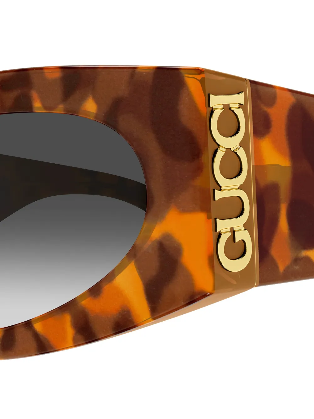 Gucci Eyewear Zonnebril met geometrisch montuur Bruin