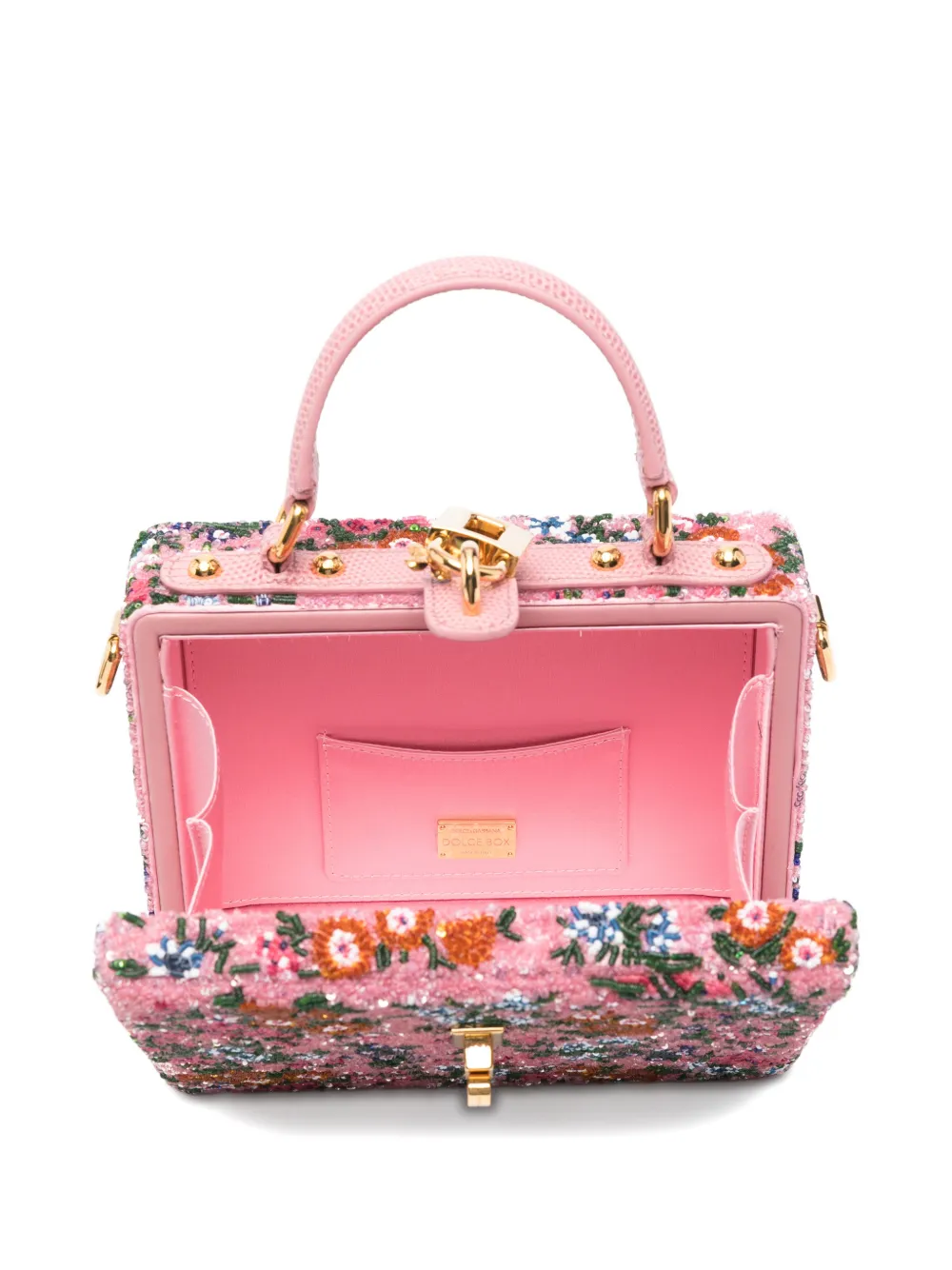 Dolce & Gabbana Shopper met bloemenhangslot Roze