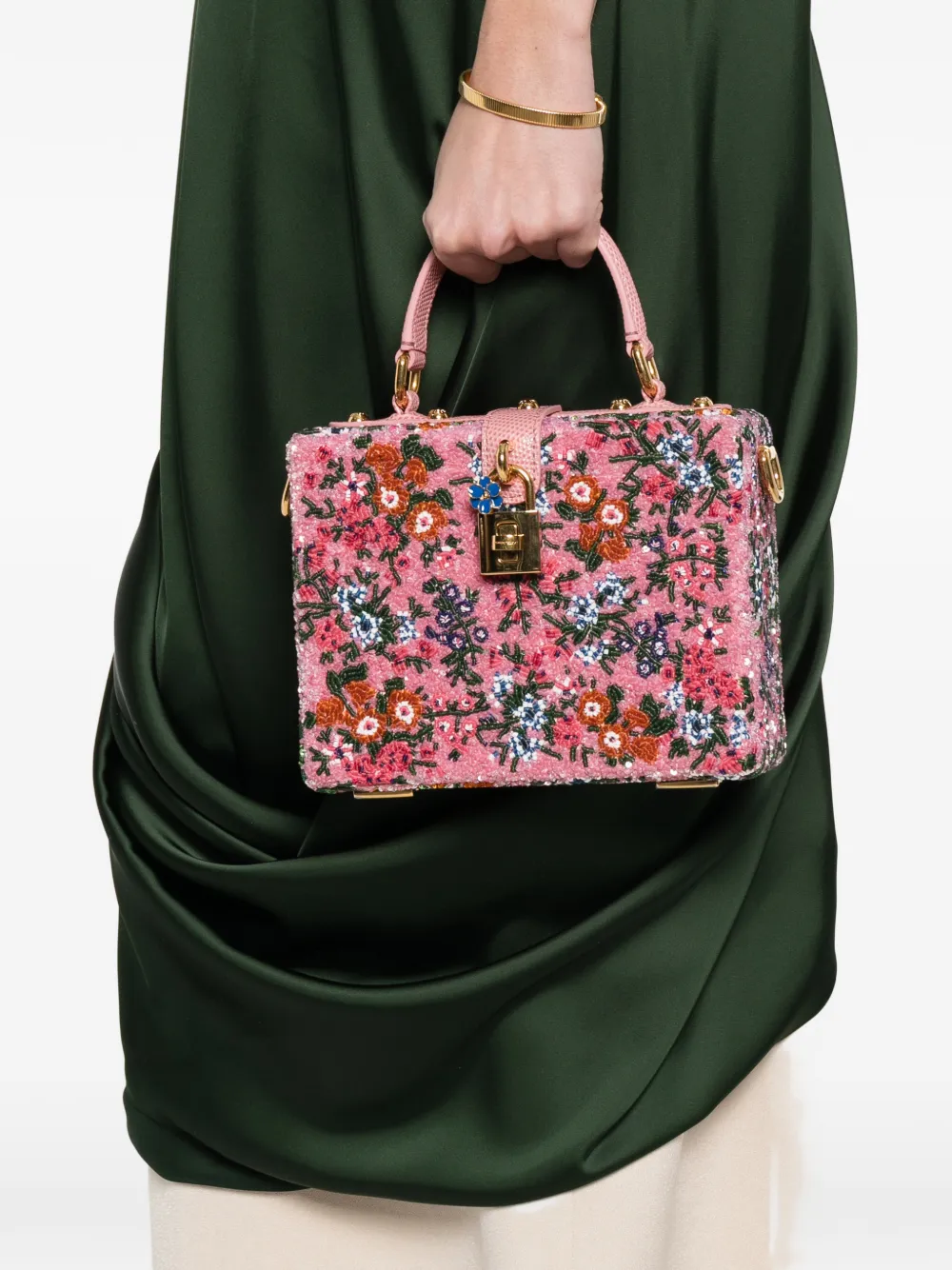 Dolce & Gabbana Shopper met bloemenhangslot Roze