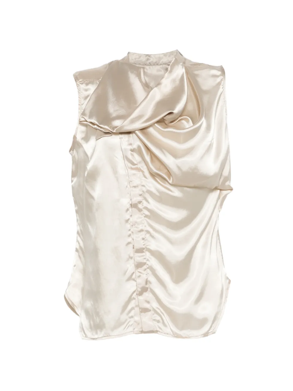 Rick Owens draped sleeveless top - Toni neutri