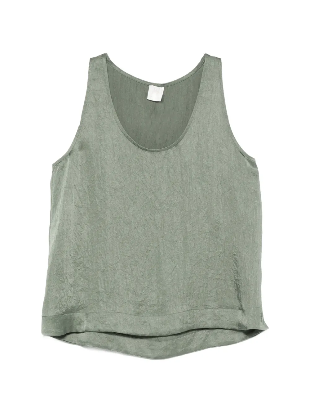 MONOCHROME crinkled scoop-neck top and choker set - Verde