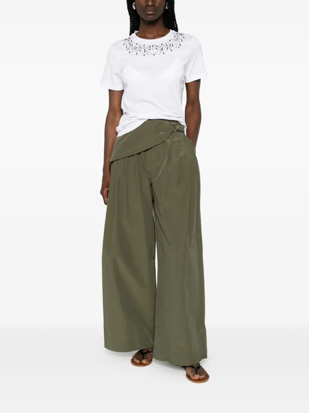 Marella MLSSaio T-shirt verfraaid met korte mouwen Wit