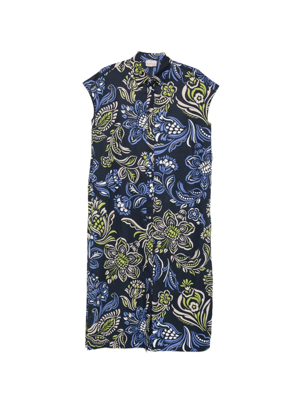 Marella floral-print midi dress - Blu