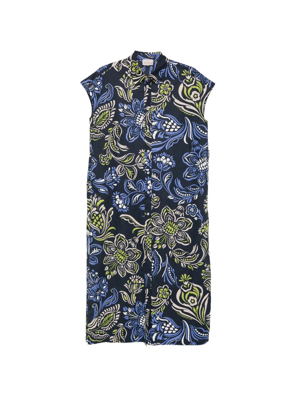 Marella floral-print midi dress - Blu