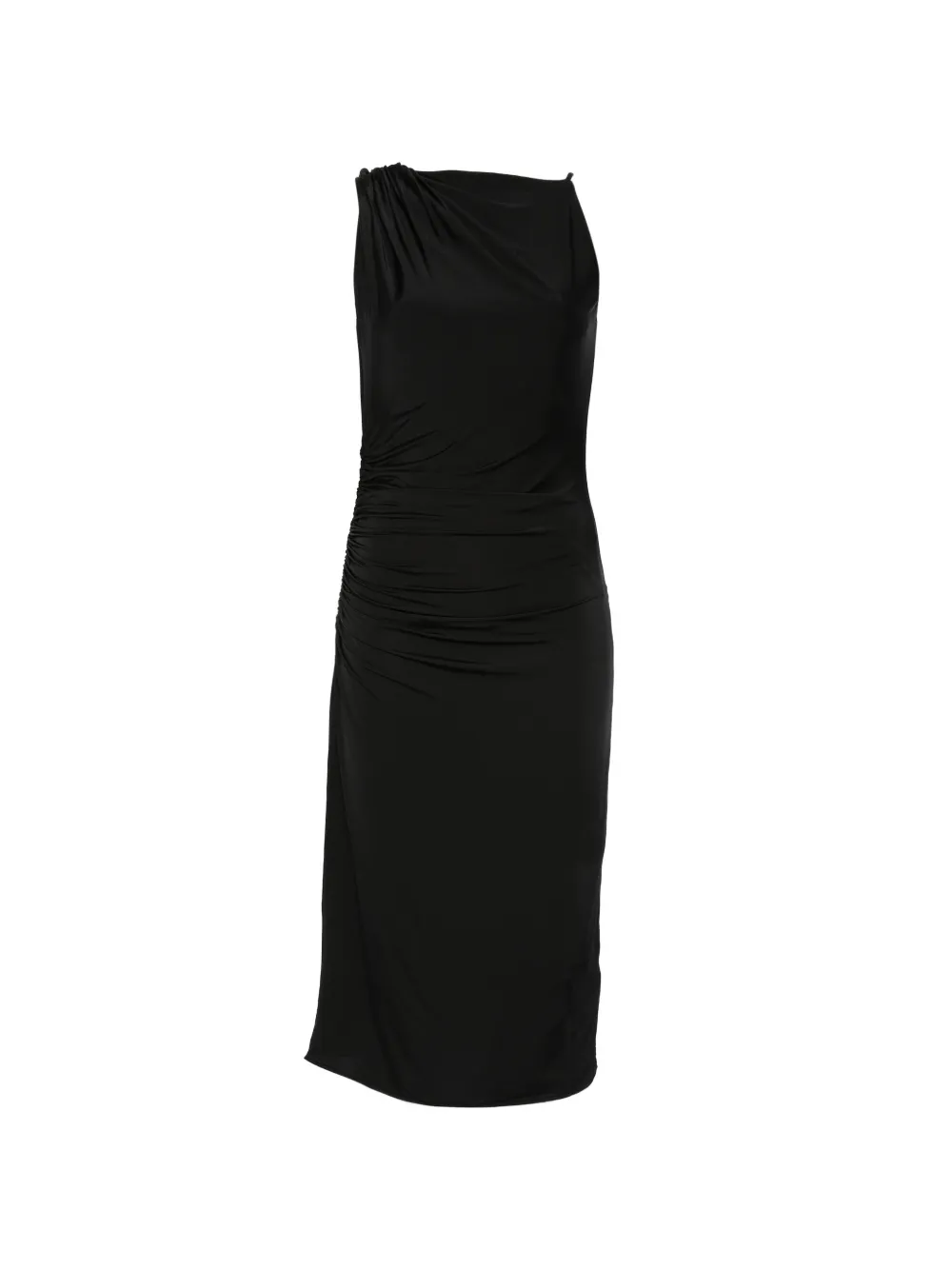 Marella draped midi dress - Nero