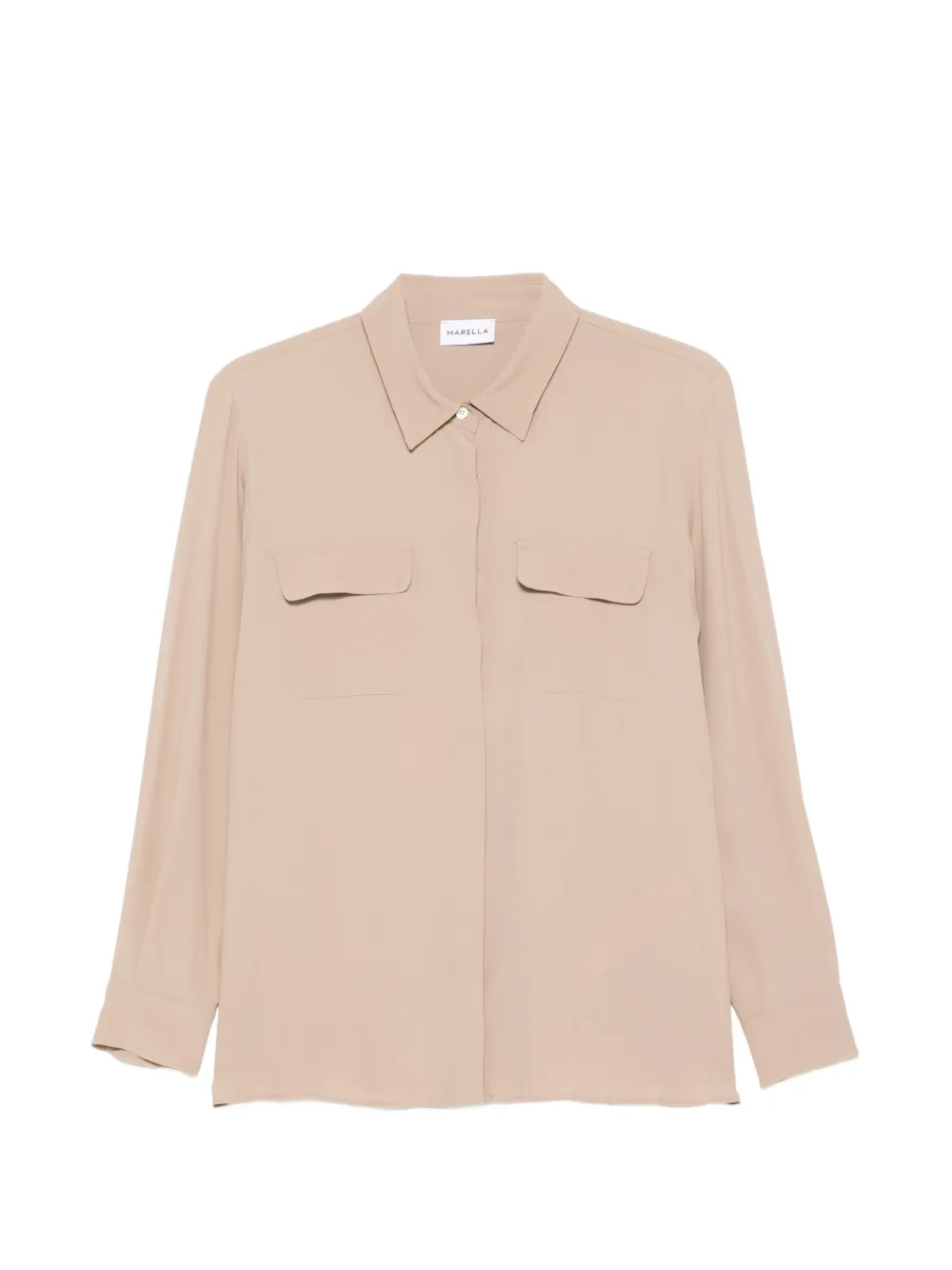 Marella Febe pocket shirt - Toni neutri