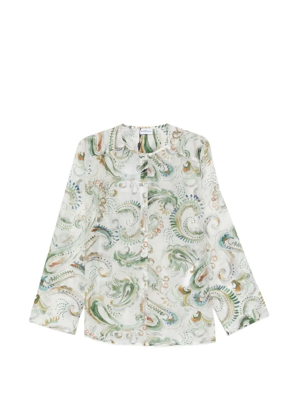 Marella Disco print-detail button-fastening shirt - Bianco