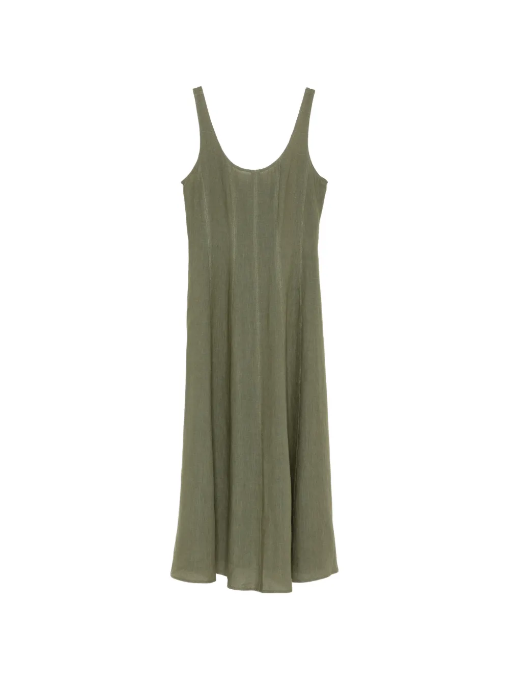 Marella linen panelled dress - Verde