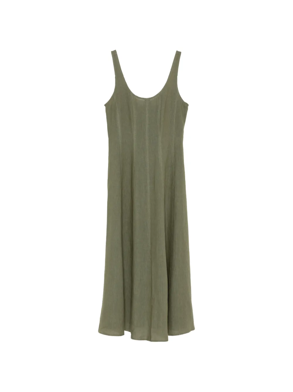 Marella linen panelled dress - Verde