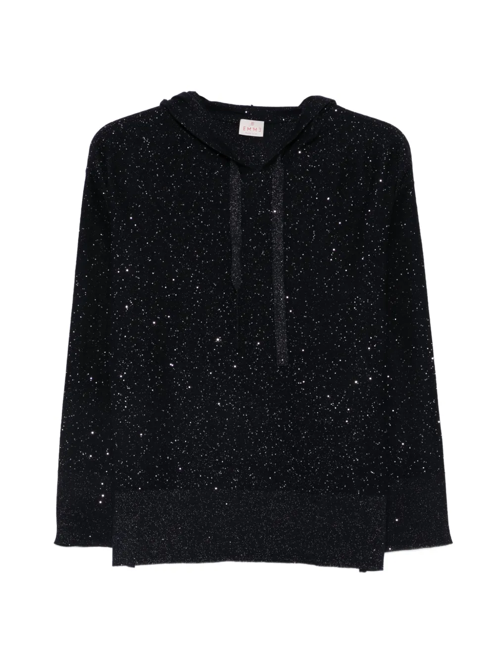 Marella glitter-effect drawstring hoodie - Blau