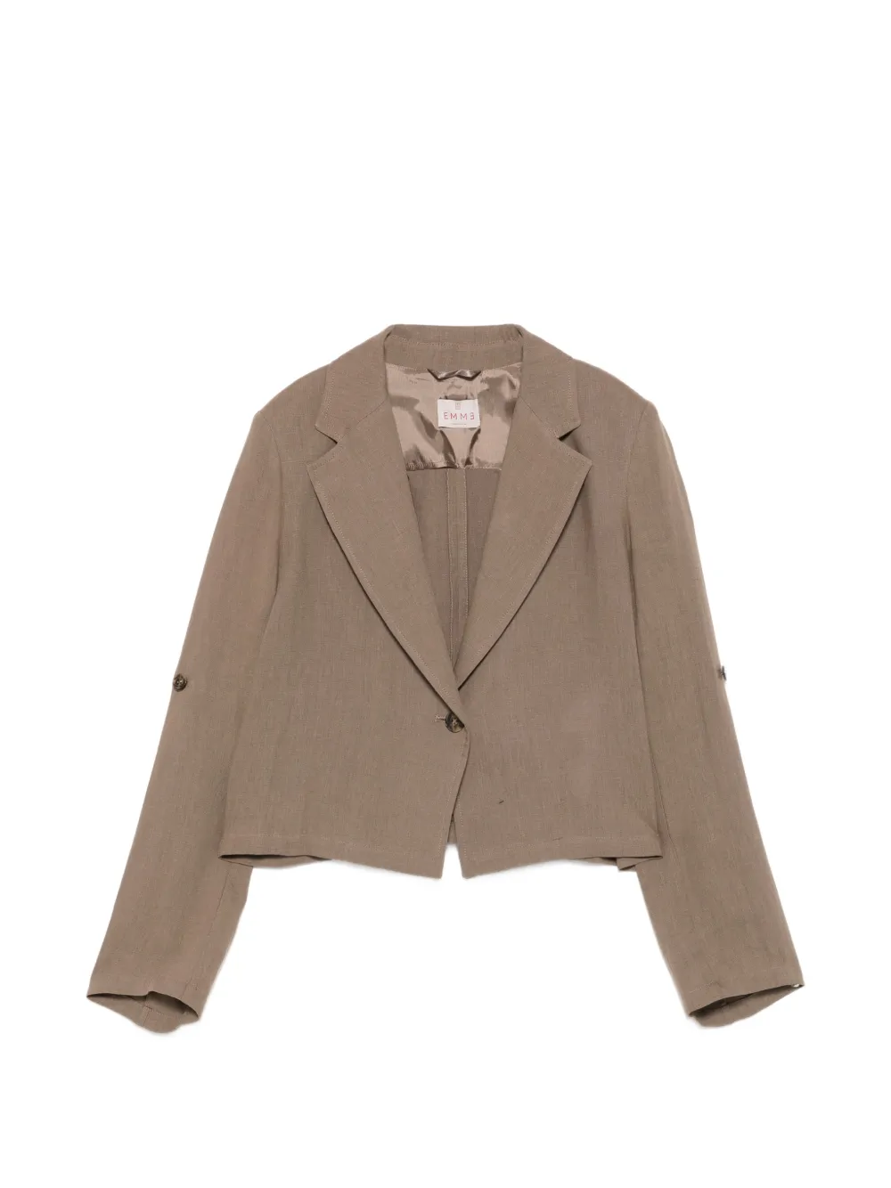 Marella Papiro Cropped-Jacke aus Leinen - Nude