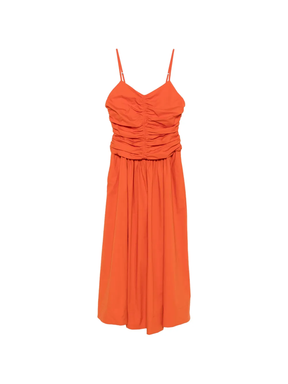 Marella Bagagli ruched midi dress - Arancione