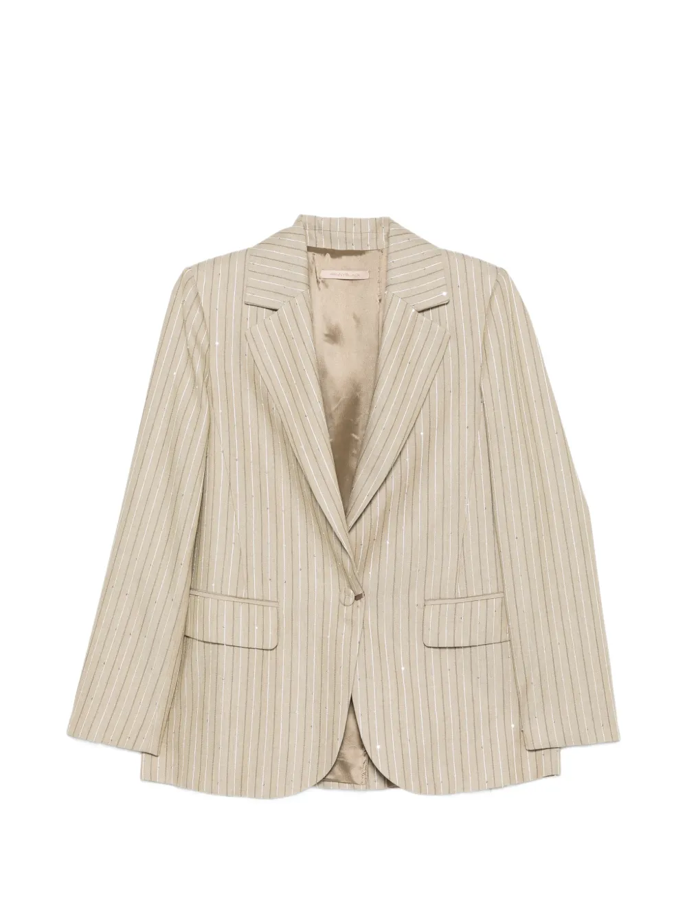 Pennyblack pinstripe sequin-embellished blazer - Verde