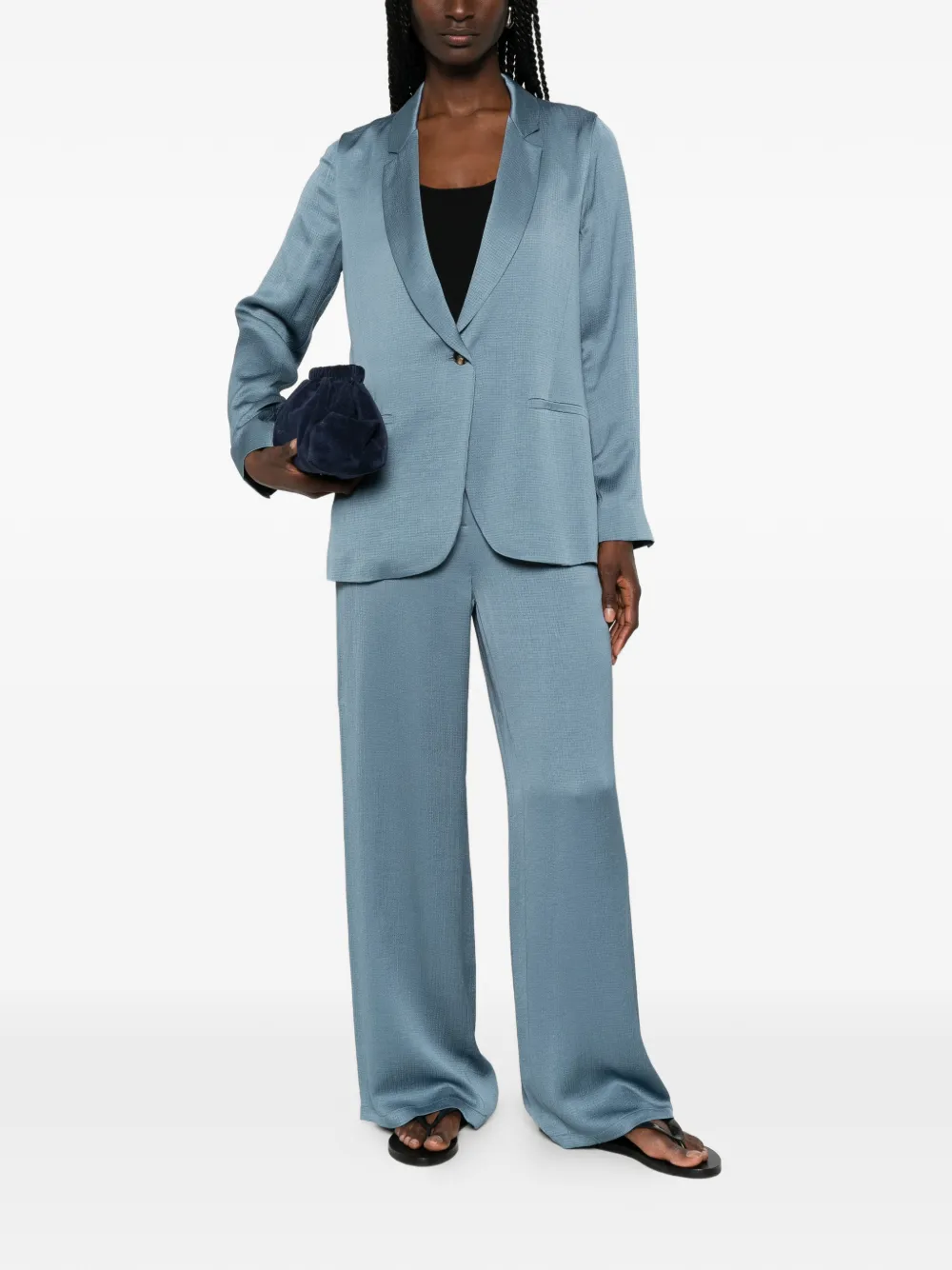  Marella Traje Con Solapas De Muesca - Azul 
