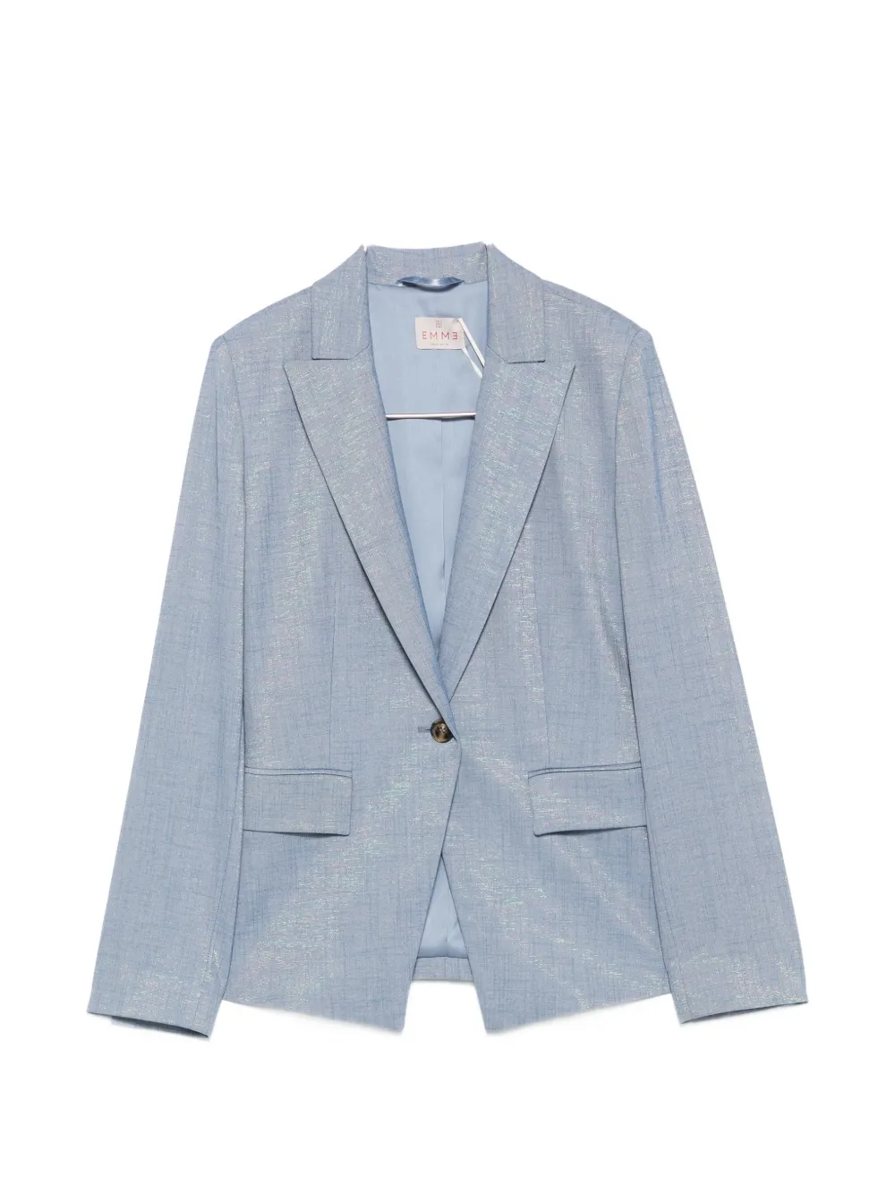 Marella metallic-effect notched-lapel suit - Blu