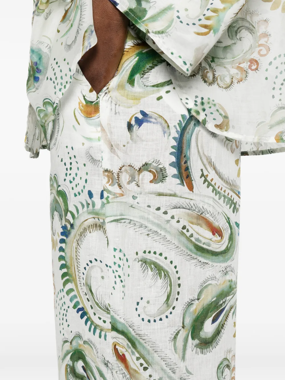 Marella Domino broek met ceintuur zak Wit