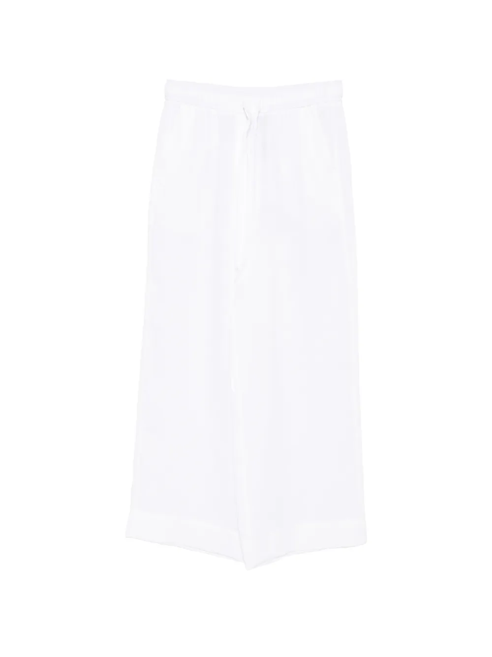 Marella drawstring linen trousers - Bianco