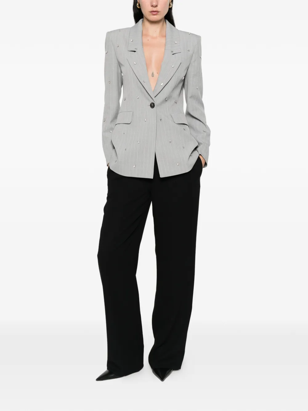  Marella Passo Embellished Blazer - Grey 