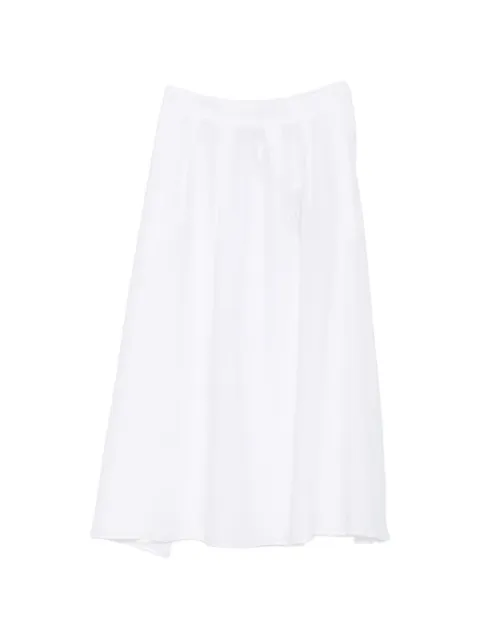Marella linen A-line midi skirt