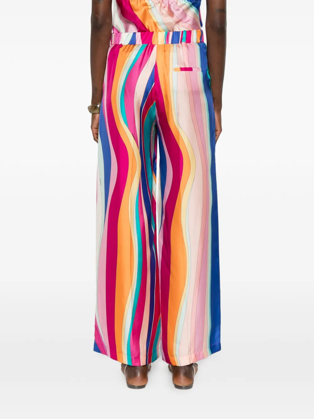 Marella Opossum broek met abstracte print Roze