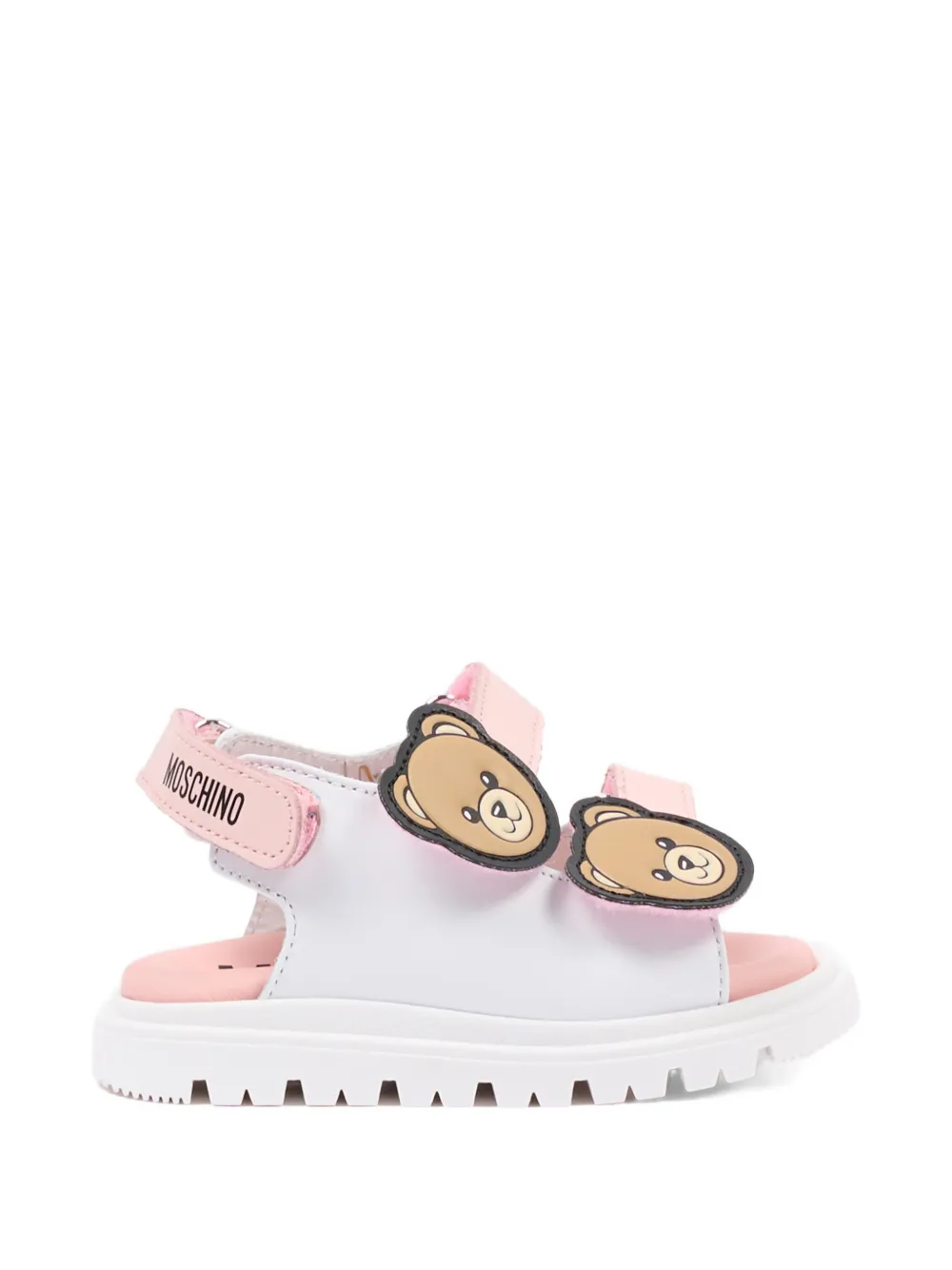 Moschino Kids Sandalen met teddybeerapplicatie Wit