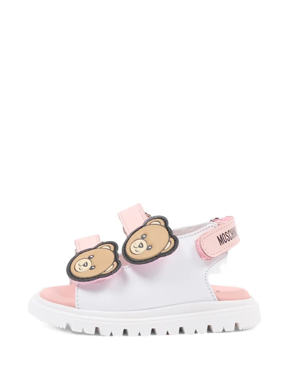 Moschino Kids Sandalen met teddybeerapplicatie Wit