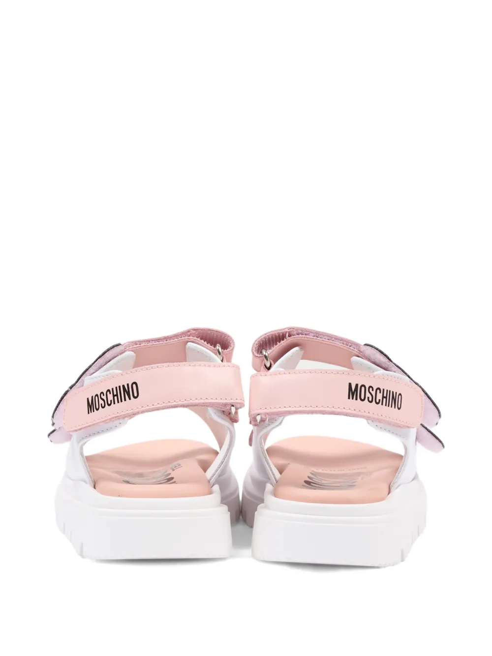 Moschino Kids Teddy-motif strap sandals Wit
