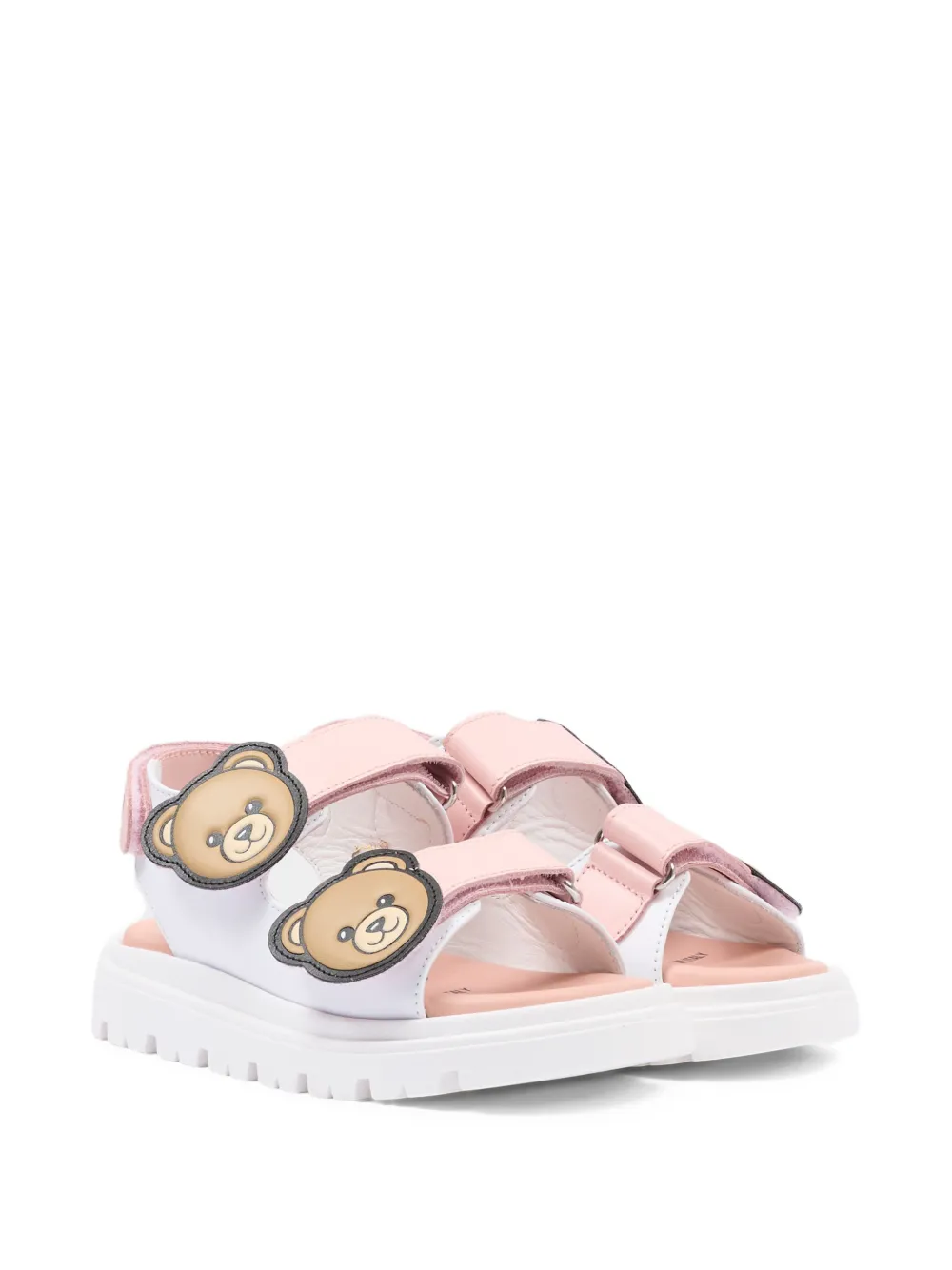 Moschino Kids Teddy-motif strap sandals - Bianco