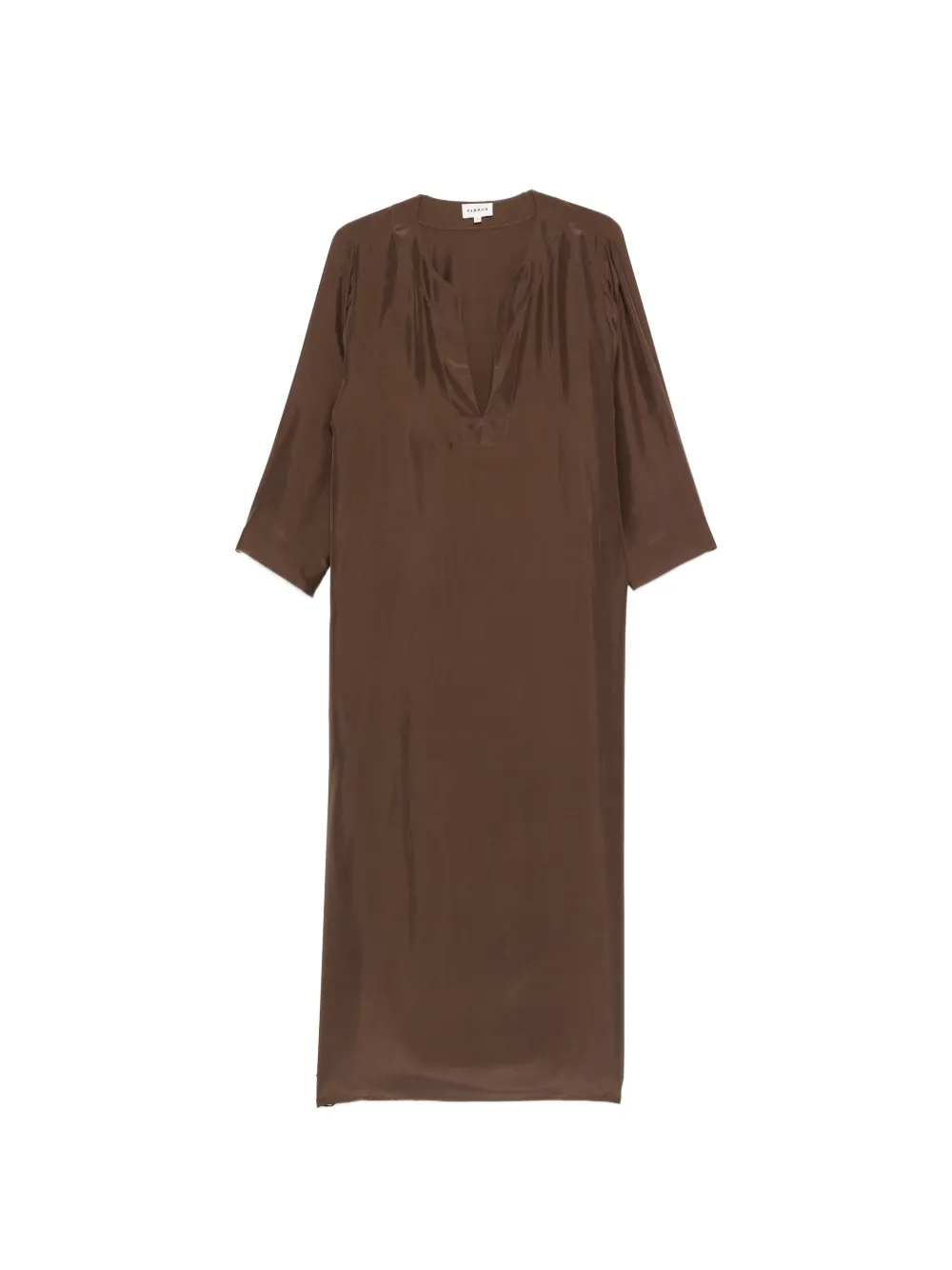 P.A.R.O.S.H. V-neck midi dress - Marrone