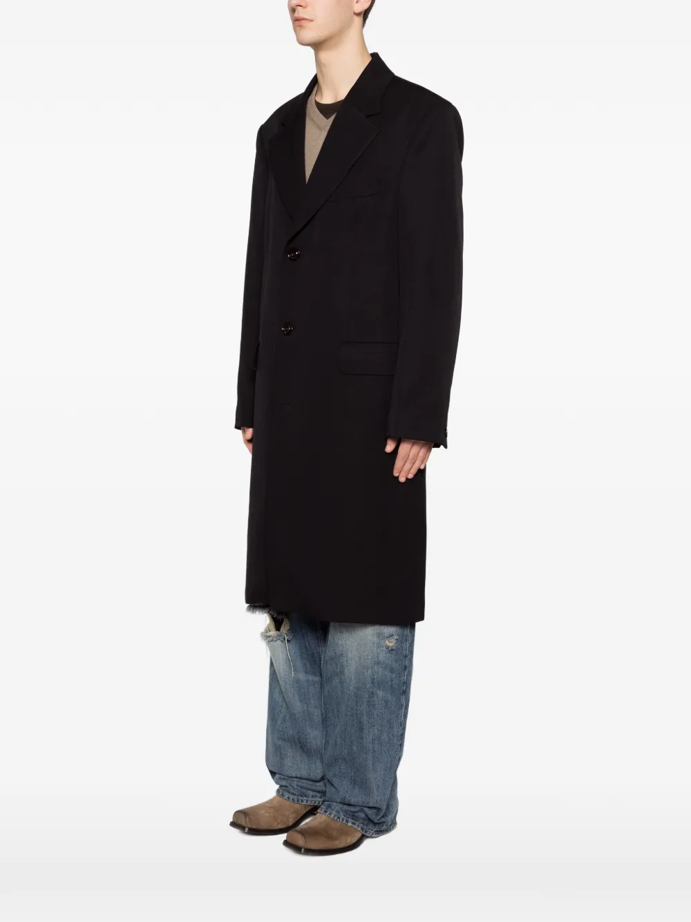  Our Legacy Dolphin Buttoned Coat - Black 