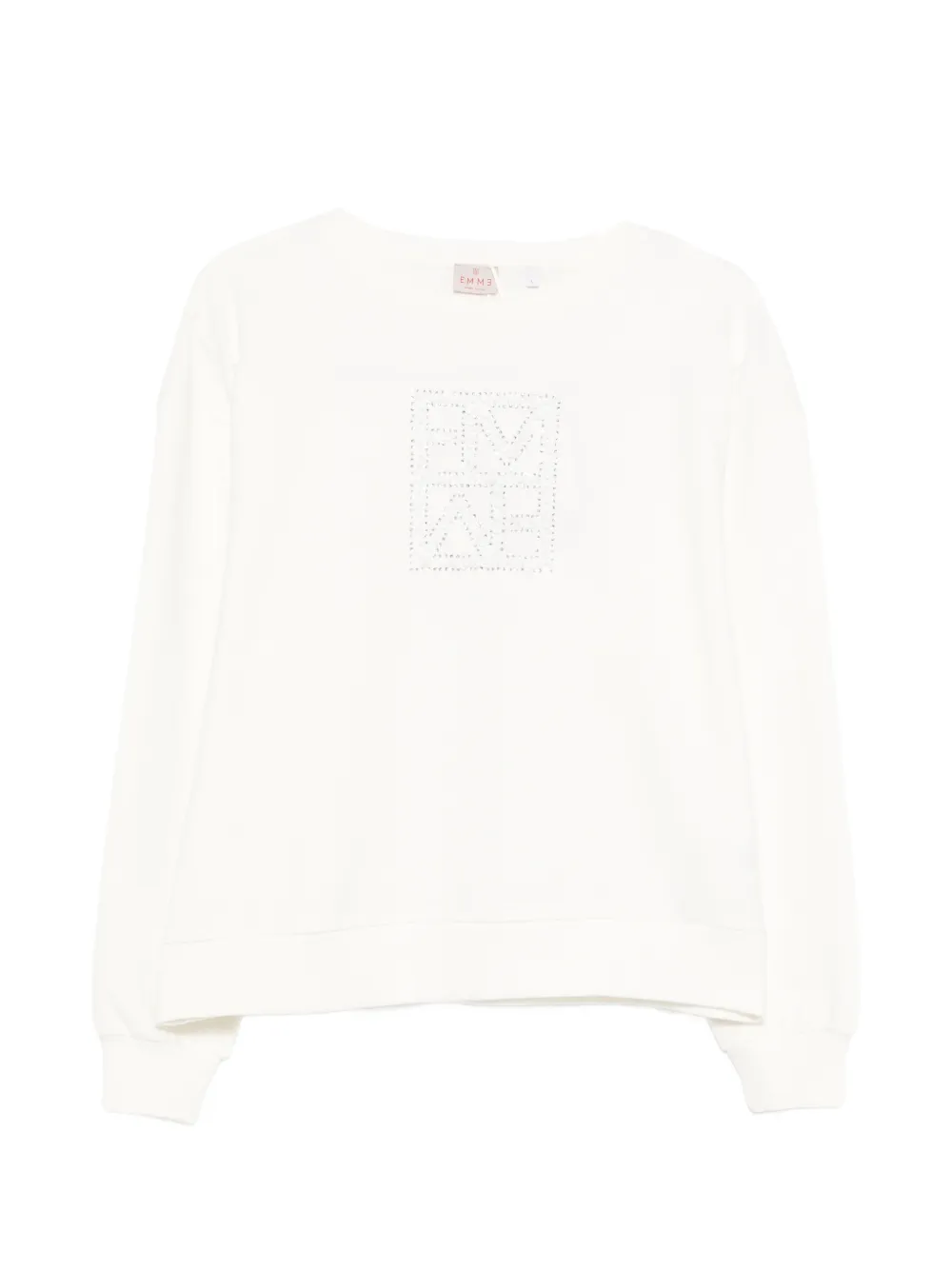 Marella rhinestone sweatshirt - Bianco