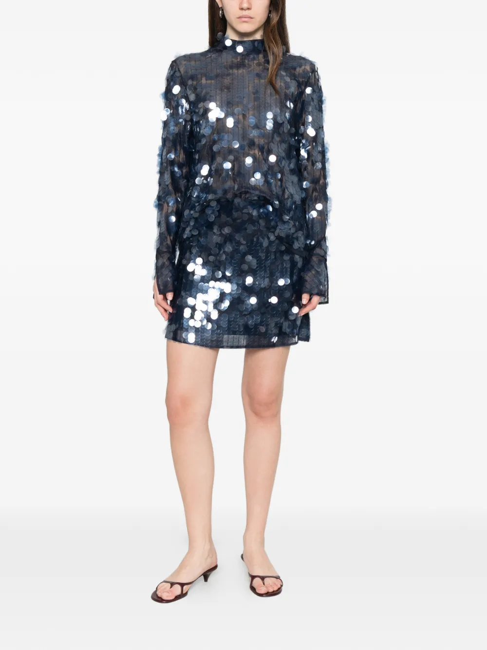  Marella Gallo Sequin Top - Blue 