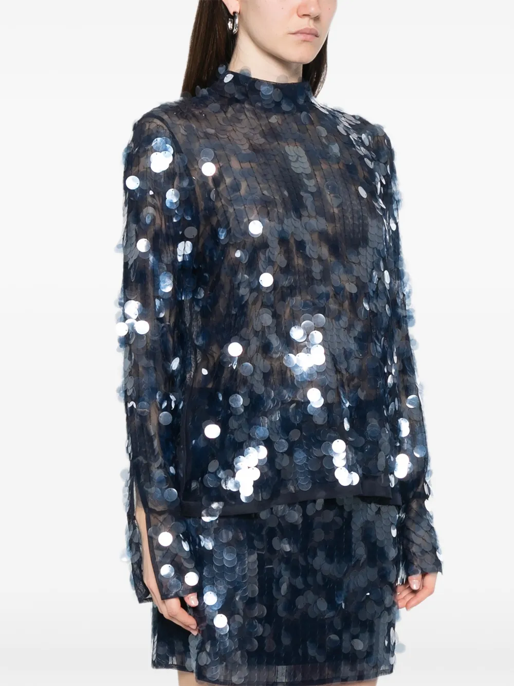  Marella Gallo Sequin Top - Blue 