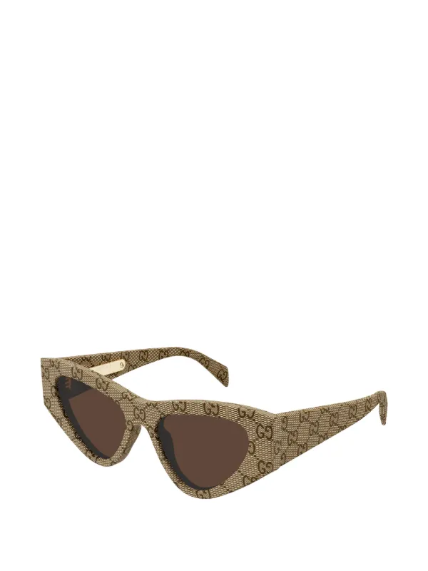 Gucci Eyewear ジオメトリックフレーム サングラス | ニュートラル