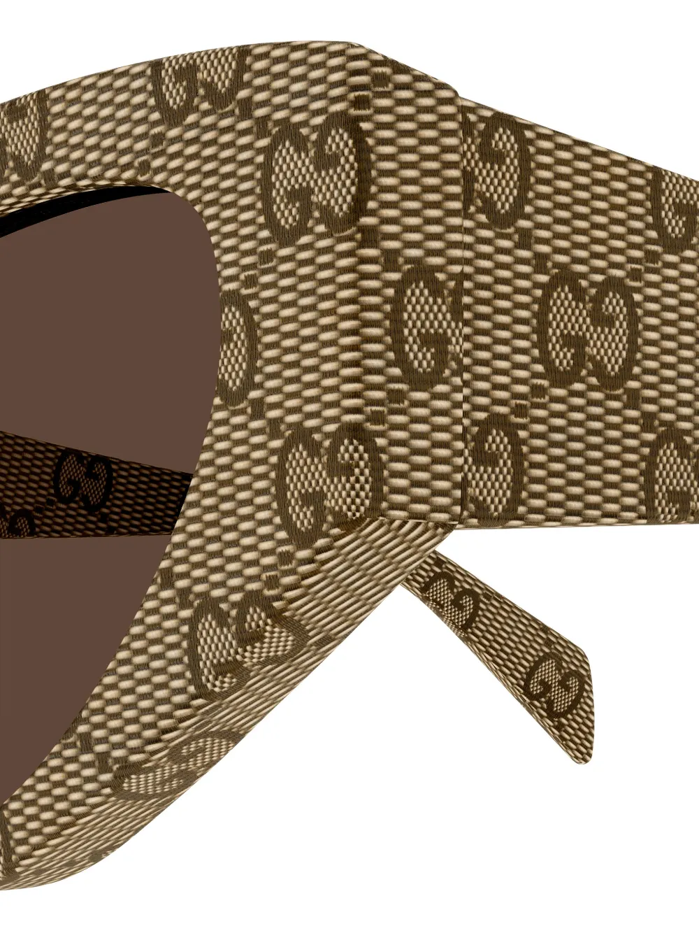 Gucci Eyewear Zonnebril met geometrisch montuur Beige