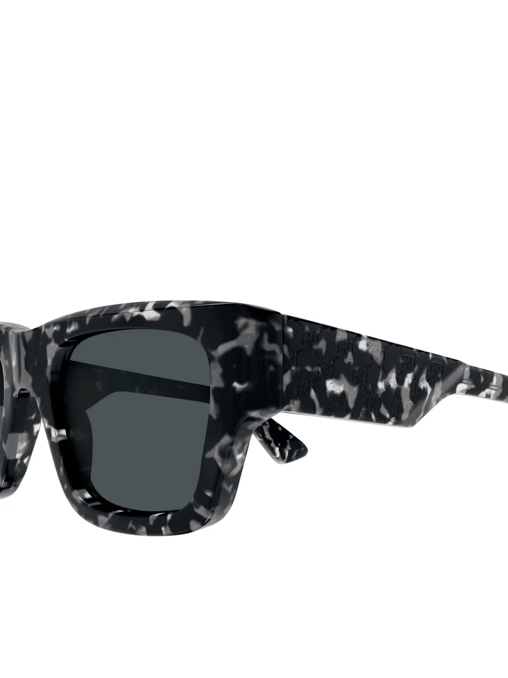 Gucci Eyewear Zonnebril met vierkant logo Zwart